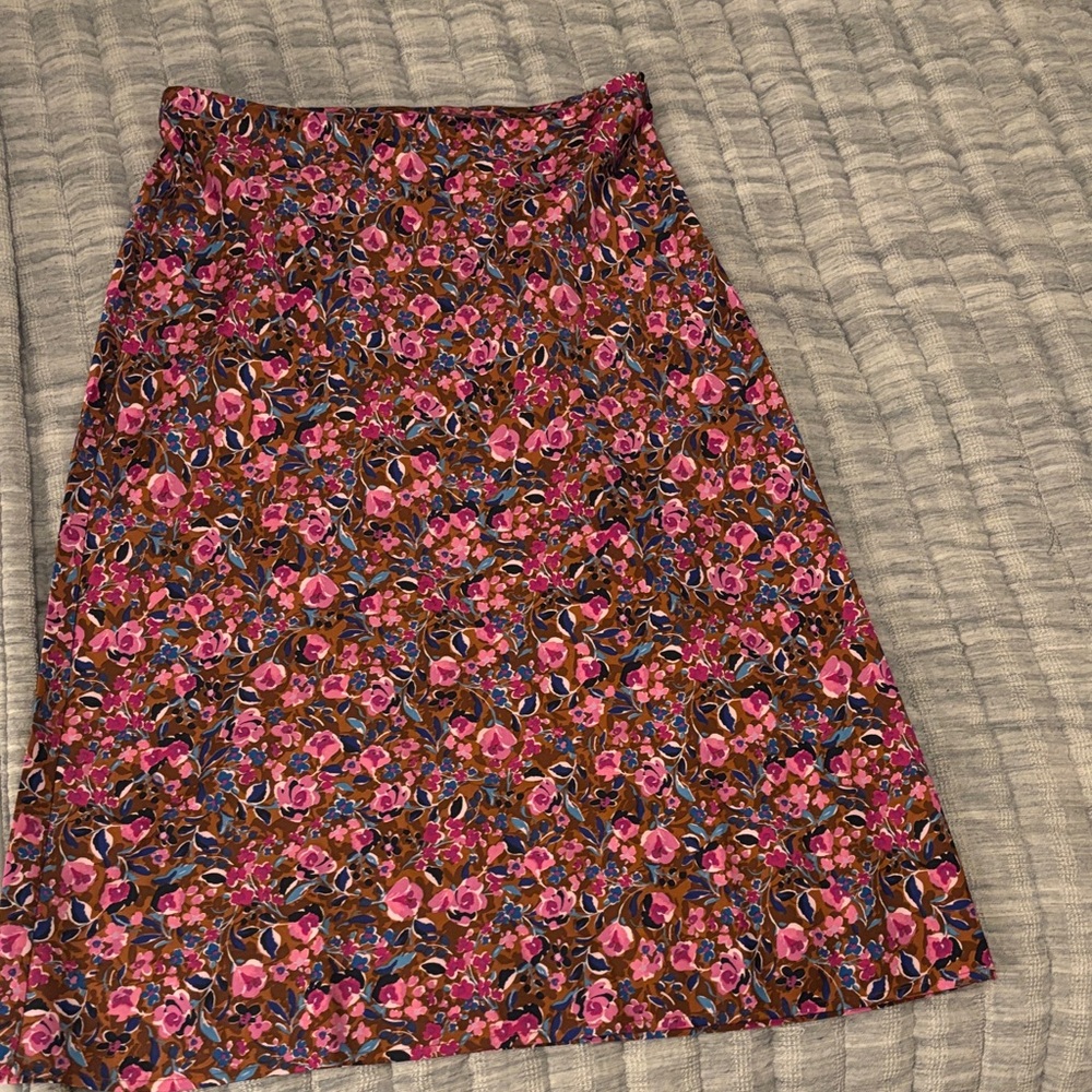 J. Crew Floral Slip Skirt
